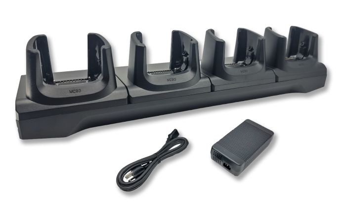 4-Port Charging Cradle for Zebra MC9300 Android Scanners (Power