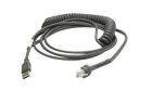 Coiled USB Cable Replacement for Symbol Motorola Barcode Scanners
