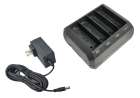 4-Port Battery Charging Cradle Kit for Zebra WT6300, WT6000, RS6000 Wearable Android Scanner Batteries, Includes Power Supply | Replaces SAC-NWTRS-4SCH-01