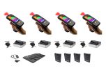 Bundle of 4 Chainway C6000 Wireless Android Pistol-Grip Barcode Scanners with Keypad, 2D/1D/QR Code Zebra Reader