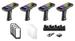Bundle QTY (4): Chainway C72 Wireless Android Barcode Scanners, Pistol-Grip, Zebra 2D/1D/QR Code Reader