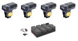 Bundle QTY (4): Generalscan R1521 Bluetooth Hands-Free 2D/1D/QR Finger Scanners for iOS, Android, Windows