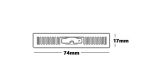 Tageos EOS-430 UHF RFID Tag Sticker, Thermal Transfer, M730, 74mm x 17mm for apparel, electronics, home goods, sporting goods, toys, fishing tackle. Applied to surfaces cardboard packaging, hang tags, glass, wood, plastic.