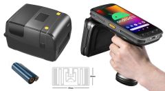 RFID Bundle: Chainway C72 Wireless Android UHF RFID Reader with 2D/1D/QR Barcode Scanner, CP30 Thermal Transfer RFID Tag Printer, Roll of ARC Compliant Tags and Ribbon