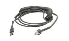 Coiled USB Cable Replacement for Symbol Motorola Barcode Scanners