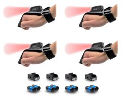 Bundle QTY (4): DSF-WR2, Bluetooth Hands-Free 2D/1D Wearable Glove Scanners, iOS + Android Compatible
