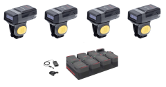 Bundle QTY (4): Generalscan R1521 Bluetooth Hands-Free 2D/1D/QR Finger Scanners for iOS, Android, Windows