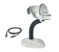 Symbol LS2208 Barcode Scanner, Hands-Free Stand, USB Cable (White)