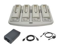 4-Slot Battery Charger for Zebra Symbol LS3478, DS3478, LS3578, DS3578 Wireless Scanner Batteries 21-62606-01, BTRY-LS34IAB00-00.