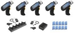 Bundle QTY (5): MC40 Rugged Android Device, Trigger Handle, 2D/1D Scanner