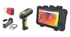 Ultra Rugged ForkLift Mount Android Computer, Long Range Barcode Scanner, Power Converter [Complete Install Kit]